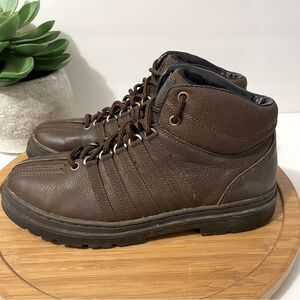 K-Swiss High‎ Top Brown Leather Sneaker Boots Women's Size 8